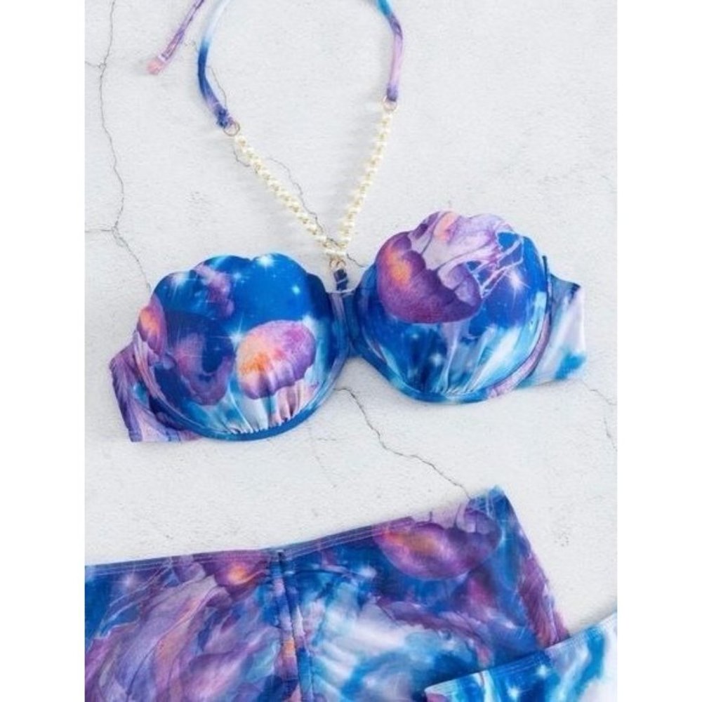 Hot Pink Drawstring Plunging One Piece Swimsuit - Picture 4 of 6